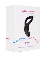 Black Lovense Diamo Vibrating Bluetooth Cock Ring