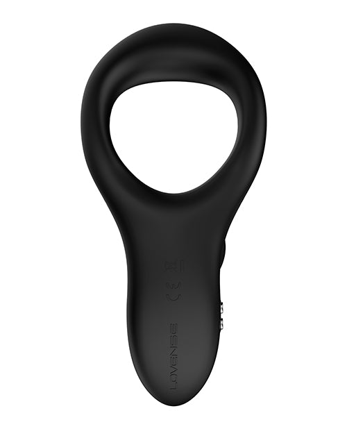 Black Lovense Diamo Vibrating Bluetooth Cock Ring