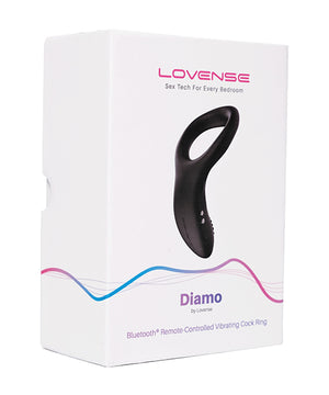 Black Lovense Diamo Vibrating Bluetooth Cock Ring