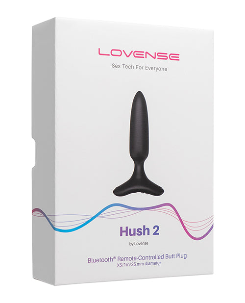 Black Lovense Hush 2 1 inch Versatile Vibrating Butt Plug