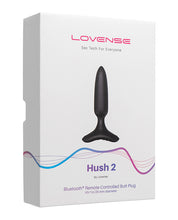 Black Lovense Hush 2 1 inch Versatile Vibrating Butt Plug