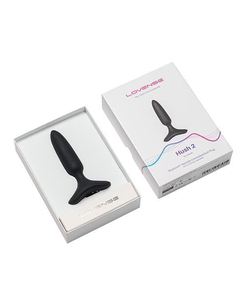 Black Lovense Hush 2 1 inch Versatile Vibrating Butt Plug