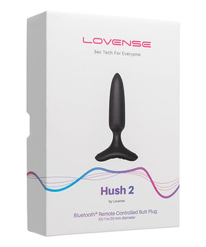 Black Lovense Hush 2 1 inch Versatile Vibrating Butt Plug