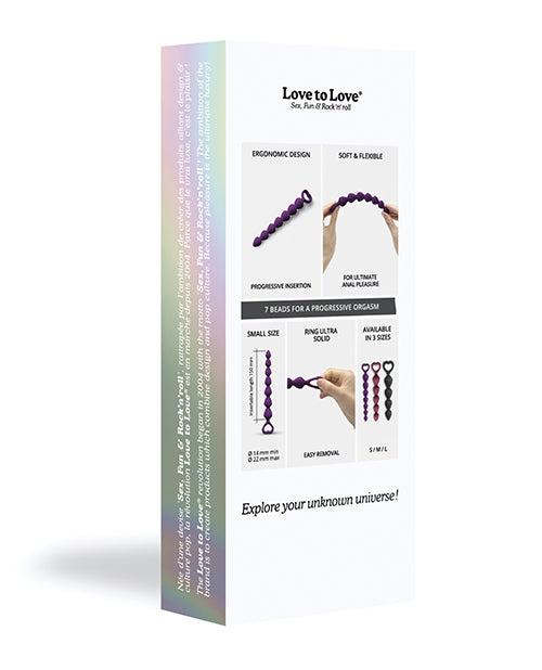 Violet Love To Love Bing Bang Anal Beads G-spot and P-spot