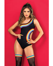 Pride One Shoulder Side Cut Out Bodysuit