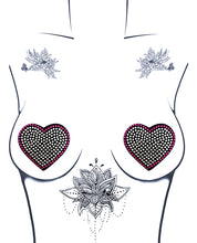 Neva Nude Burlesque Heart N' Soul Crystal Heart Pasties