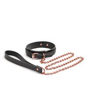Black Bondage Couture Collar & Leash for Sex Play