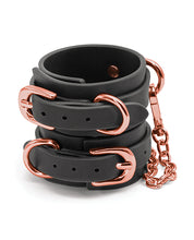 Black Bondage Couture Wrist Cuffs for Sex Play
