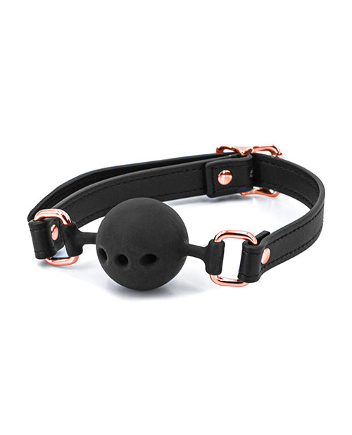 Black Synthetic Bondage Couture Ball Gag