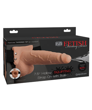 Fetish Fantasy Series 7.5" Hollow Squirting Strap On W/balls