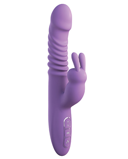 Purple Silicone Fantasy Thrusting Rabbit Adult Vibrator
