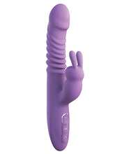 Purple Silicone Fantasy Thrusting Rabbit Adult Vibrator