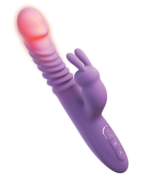 Purple Silicone Fantasy Thrusting Rabbit Adult Vibrator
