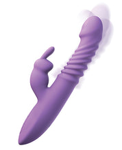 Purple Silicone Fantasy Thrusting Rabbit Adult Vibrator