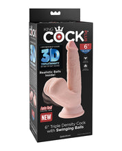 Ivory King Cock Plus Density With Swinging Balls Adult Dildos