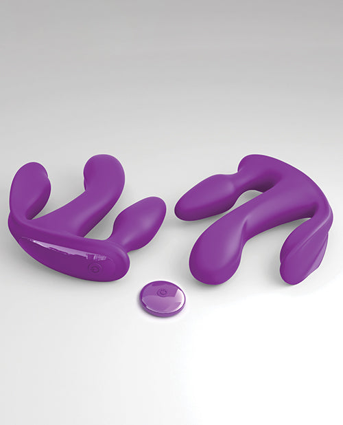 Purple Multi-function Threesome Total Ecstasy Adult Vibrator