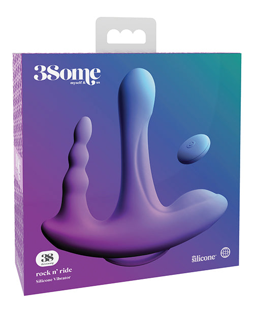 Purple Threesome Rock N' Ride Adult Vibrator