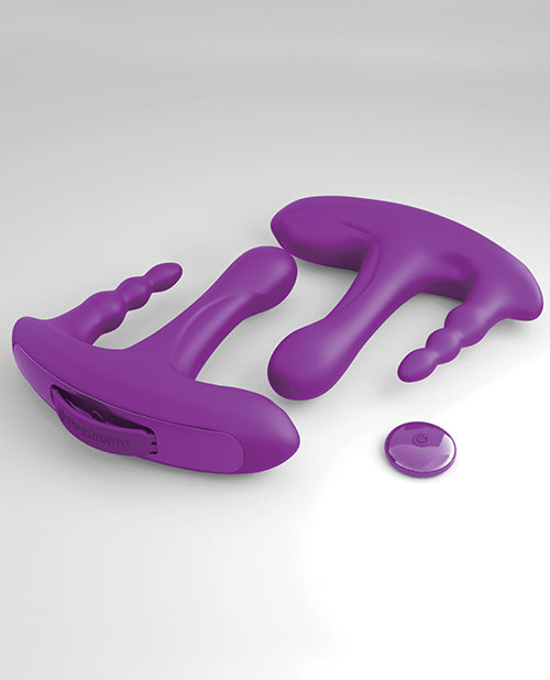 Purple Threesome Rock N' Ride Adult Vibrator