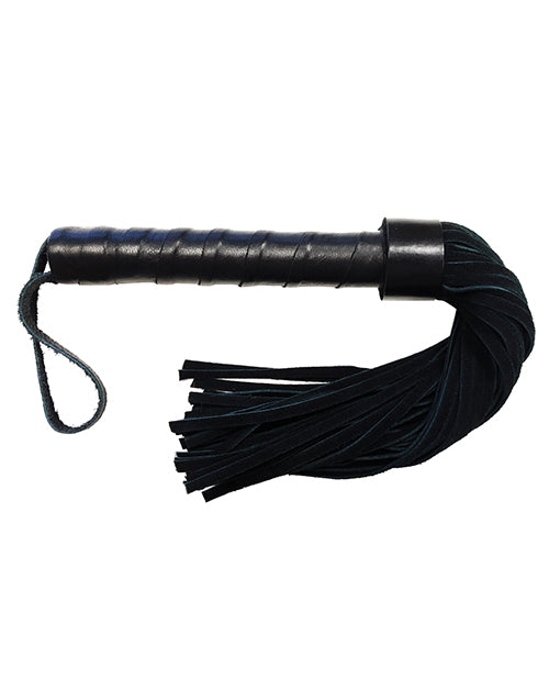 Rouge Leather Handle Short Short Suede Flogger
