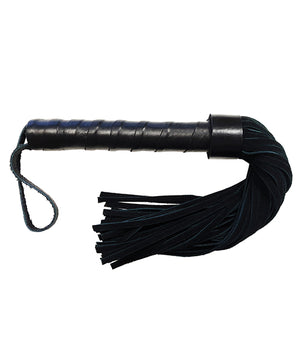 Rouge Leather Handle Short Short Suede Flogger