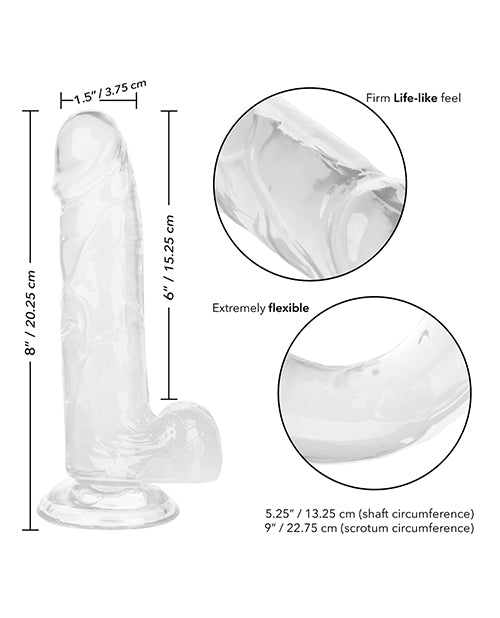 Flexible Size Queen 6" Dildo With Realistic Head and Veins