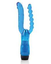 Blue Crystalessence 5 inch Dual Penetrator Adult Vibrator