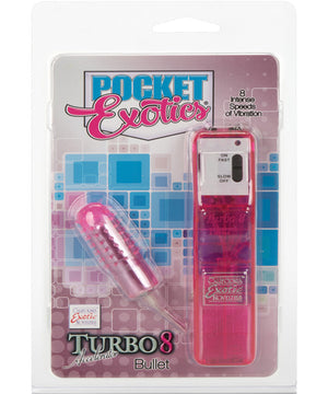 Pink Pocket Exotics Turbo 8 Accelerator Single Bullet Stimulator