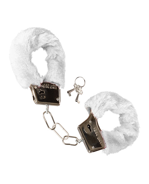 White Playful Furry Cuffs for Sex Play