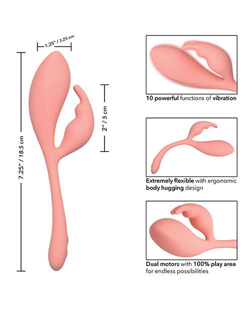 Pink Elle Liquid Silicone Bunny Adult Vibrator