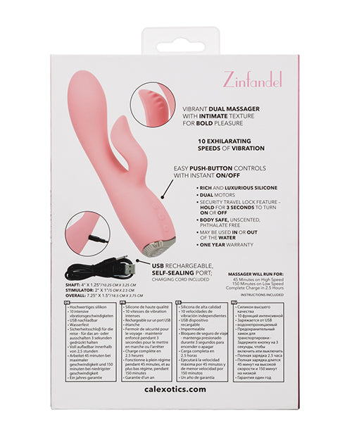 Pink Uncorked Zinfandel Deep Dual Orgasm Massager