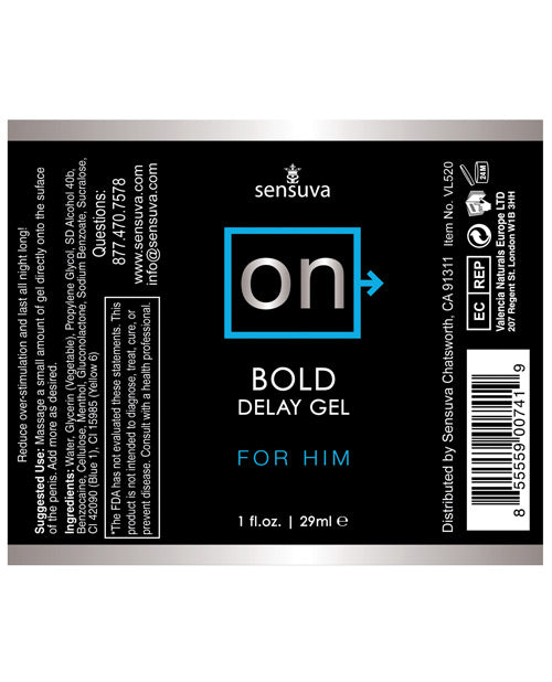 On For Him Bold Delay Gel