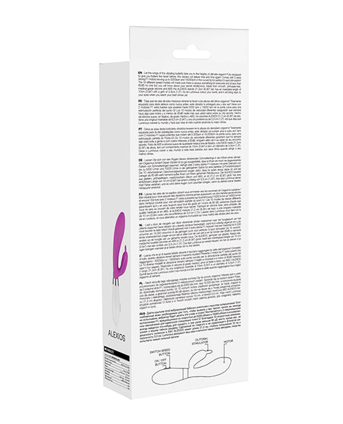 Pink 10 Speed Luminous Alexios Silicone Butterfly Vibrator