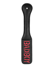 Black Faux Leather Shots Ouch Bad Boy Paddle