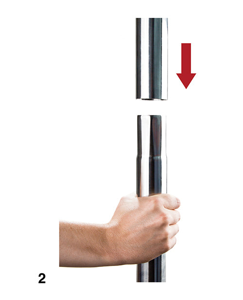 Silver Shots Ouch Dance Pole with an Adjustable Height