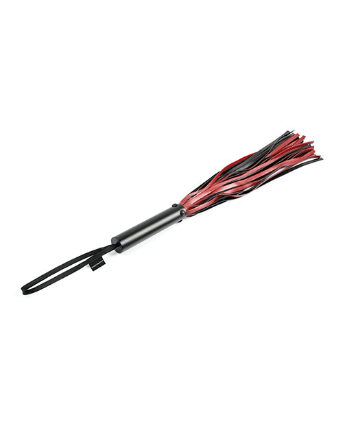 Red & Black Faux Leather Saffron Flogger for Restraints