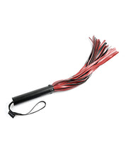 Red & Black Faux Leather Saffron Flogger for Restraints
