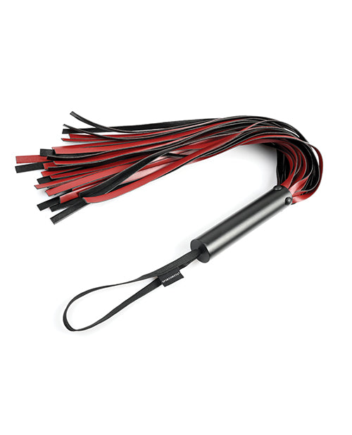 Red & Black Faux Leather Saffron Flogger for Restraints