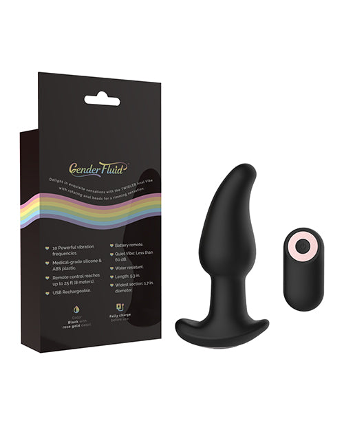 Gender Fluid Twirler Anal Vibe W-remote