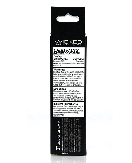 Wicked Sensual Care Overtime Delay Cream-prolonger For Men