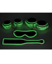 Master Series Kink In The Dark Glowing Cuffs & Blindfold Set