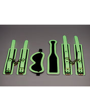 Master Series Kink In The Dark Glowing Cuffs & Blindfold Set