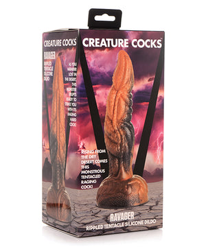 Creature Cocks Ravager Rippled Tentacle Silicone Dildo